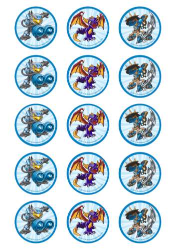 Skylanders Edible Cupcake Images - Click Image to Close